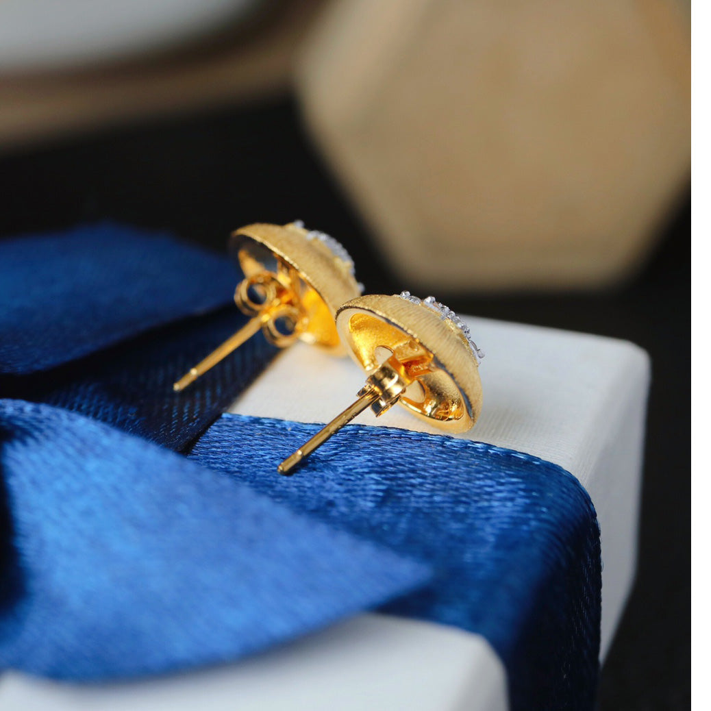 Starry Fretwork Dome Earrings 6372