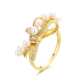 Freshwater Pearl Bowknot Ring RN1024