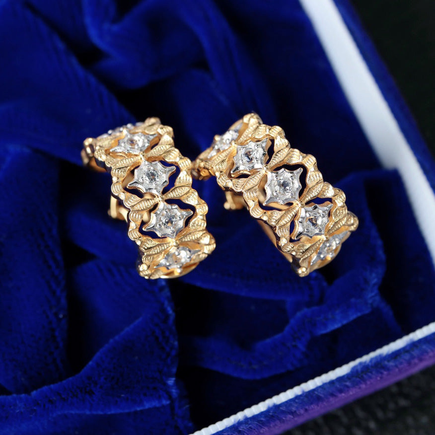 Fretwork Filigree Earrings 6379