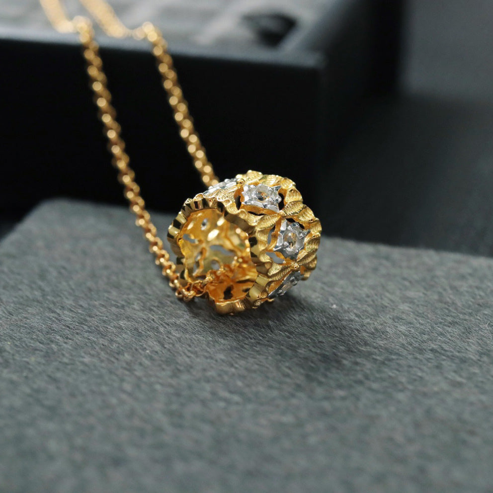 Starry Fretwork Ring Necklace 6380