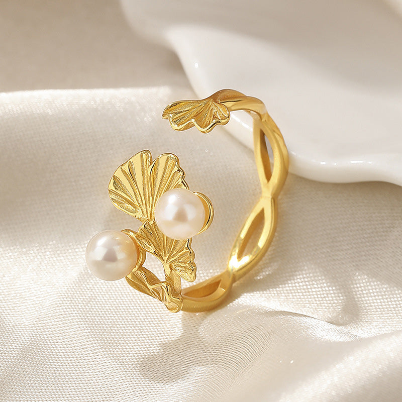 Freshwater Pearl Ginkgo Ring RN1000
