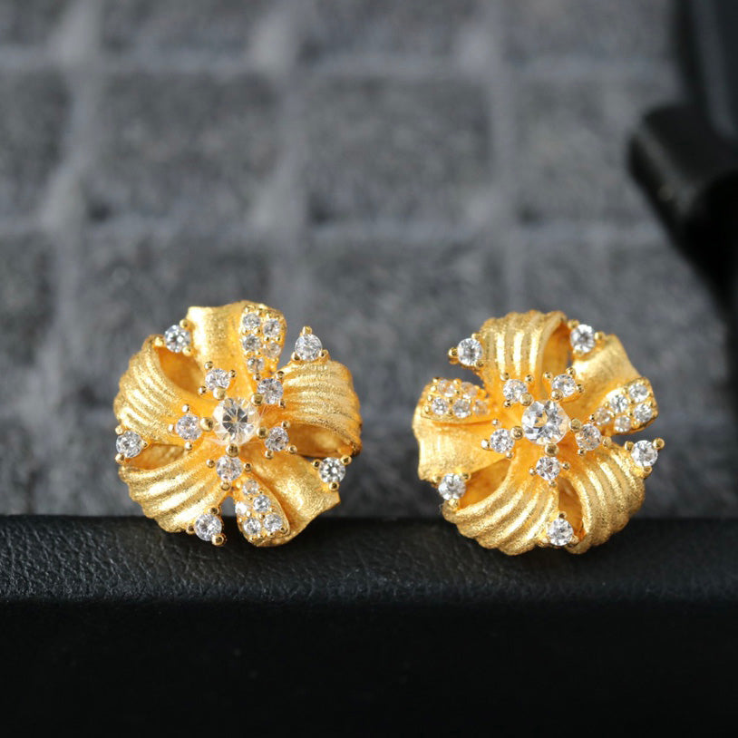 Fabric Element Floral Earrings 6383