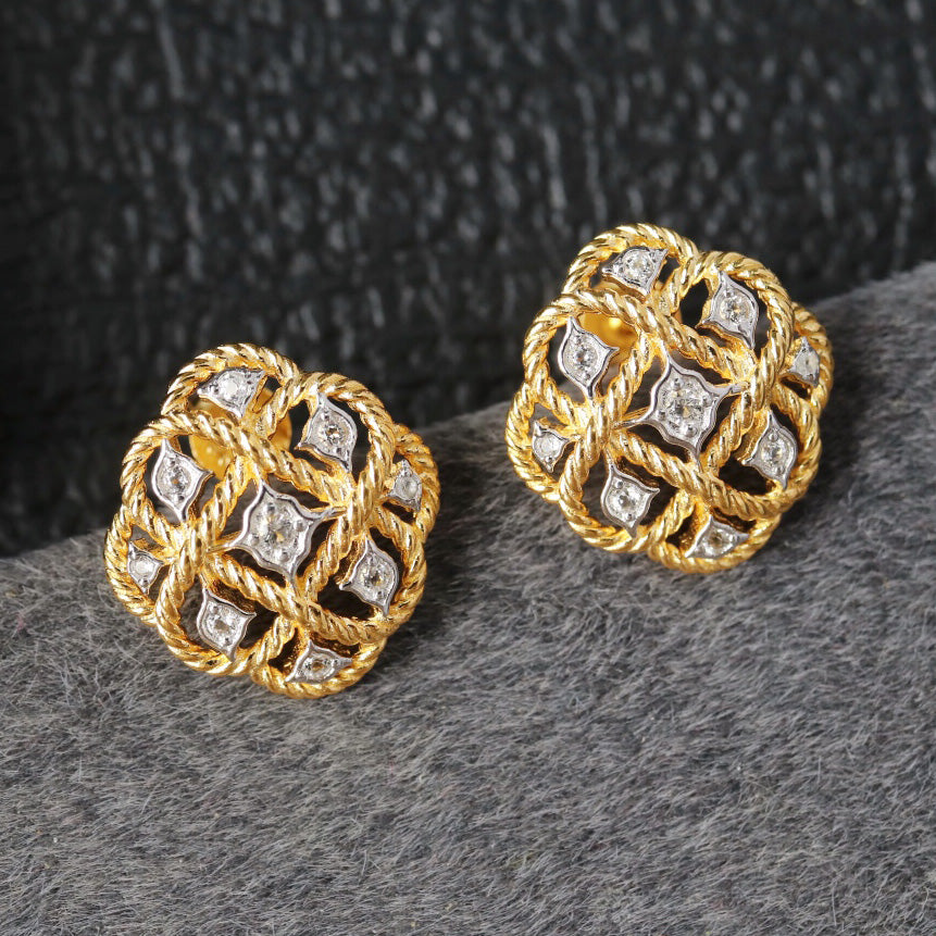 Rope Chain Topaz Earrings 6384