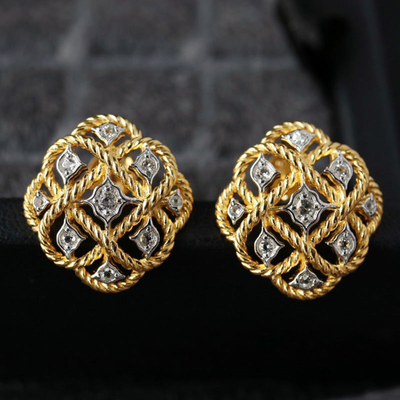 Rope Chain Topaz Earrings 6384