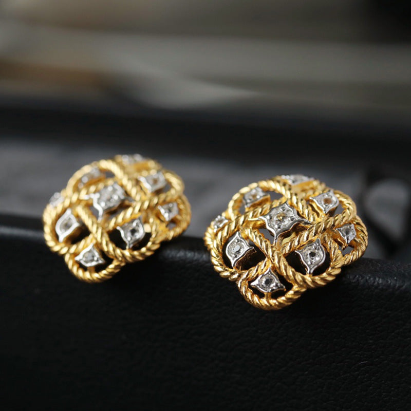 Rope Chain Topaz Earrings 6384