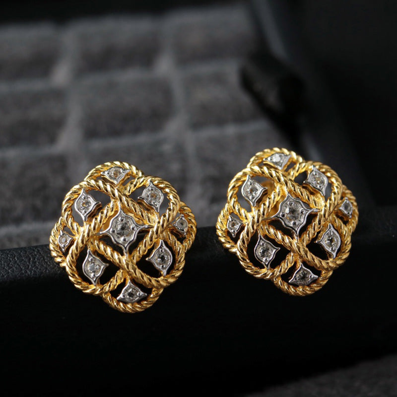 Rope Chain Topaz Earrings 6384