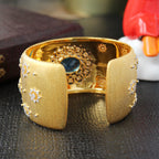 Oval Topaz Fretwork Bangle 6385