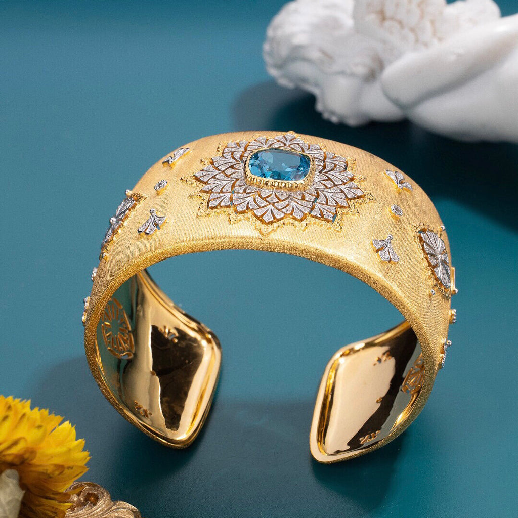 Natural Topaz Wide Bangle 6387