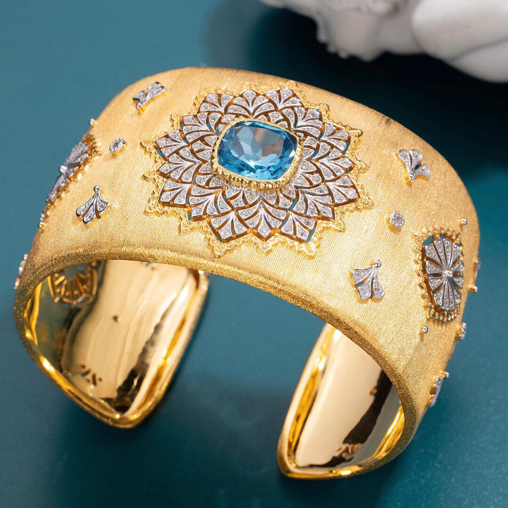 Natural Topaz Wide Bangle 6387