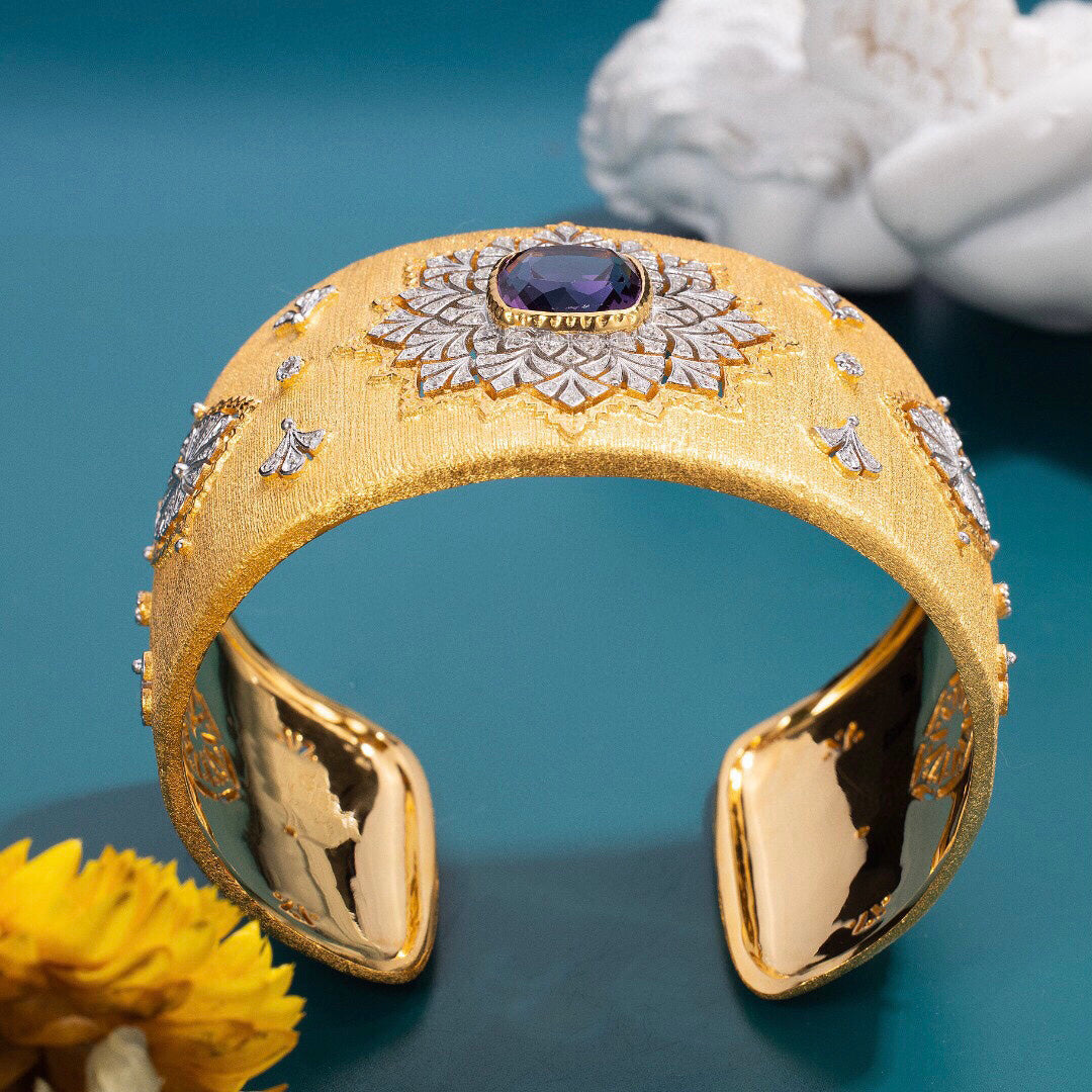 Natural Topaz Wide Bangle 6387