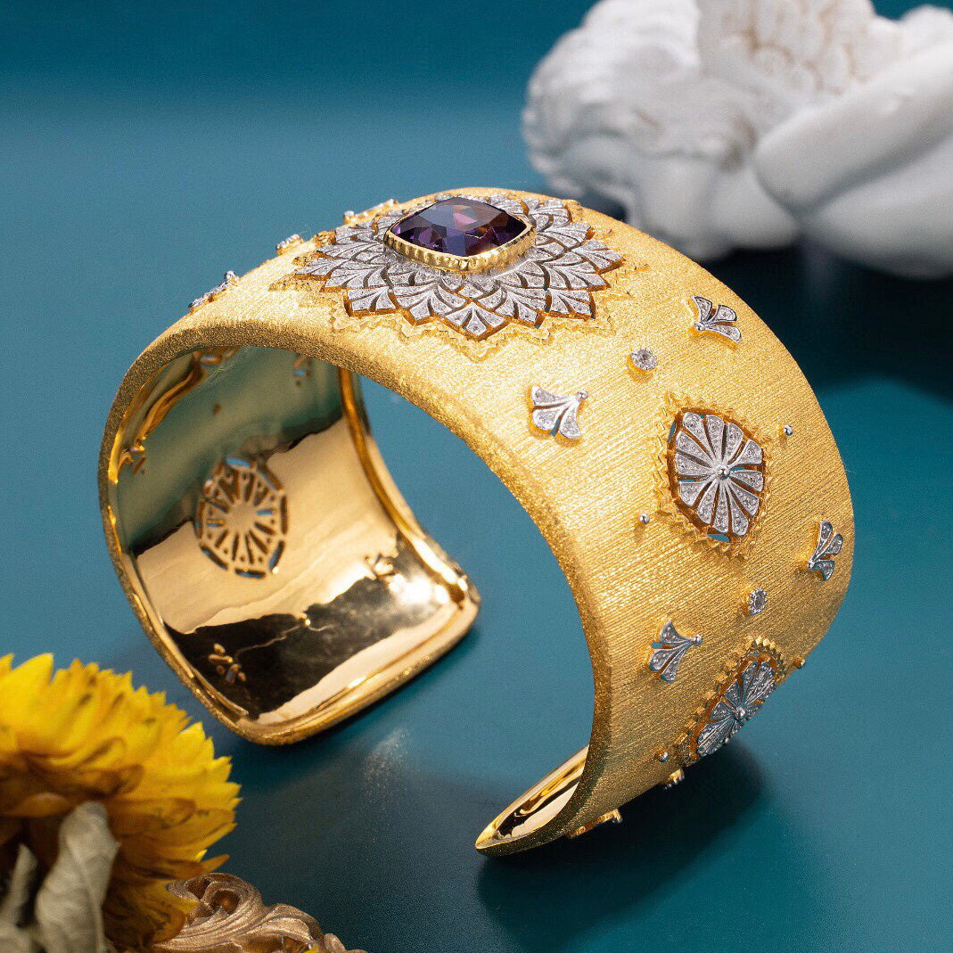 Natural Topaz Wide Bangle 6387