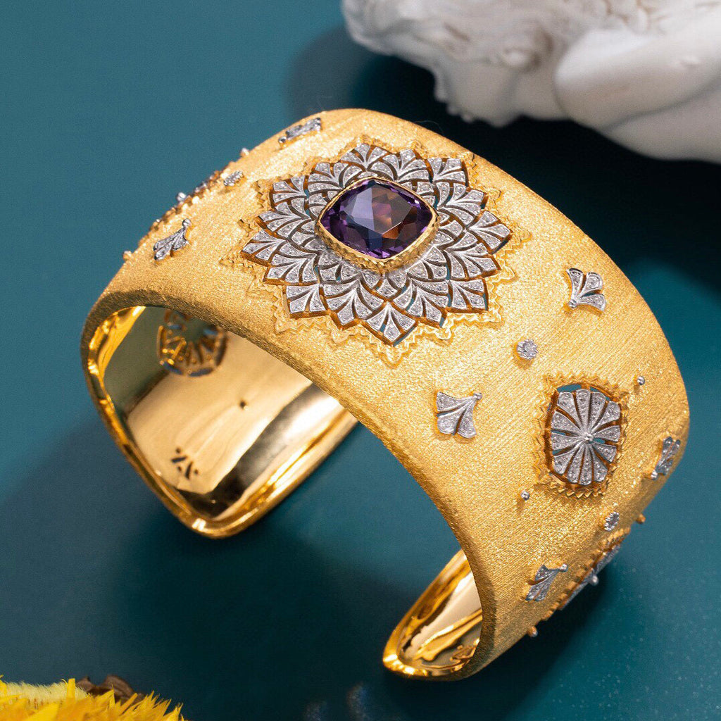 Natural Topaz Wide Bangle 6387