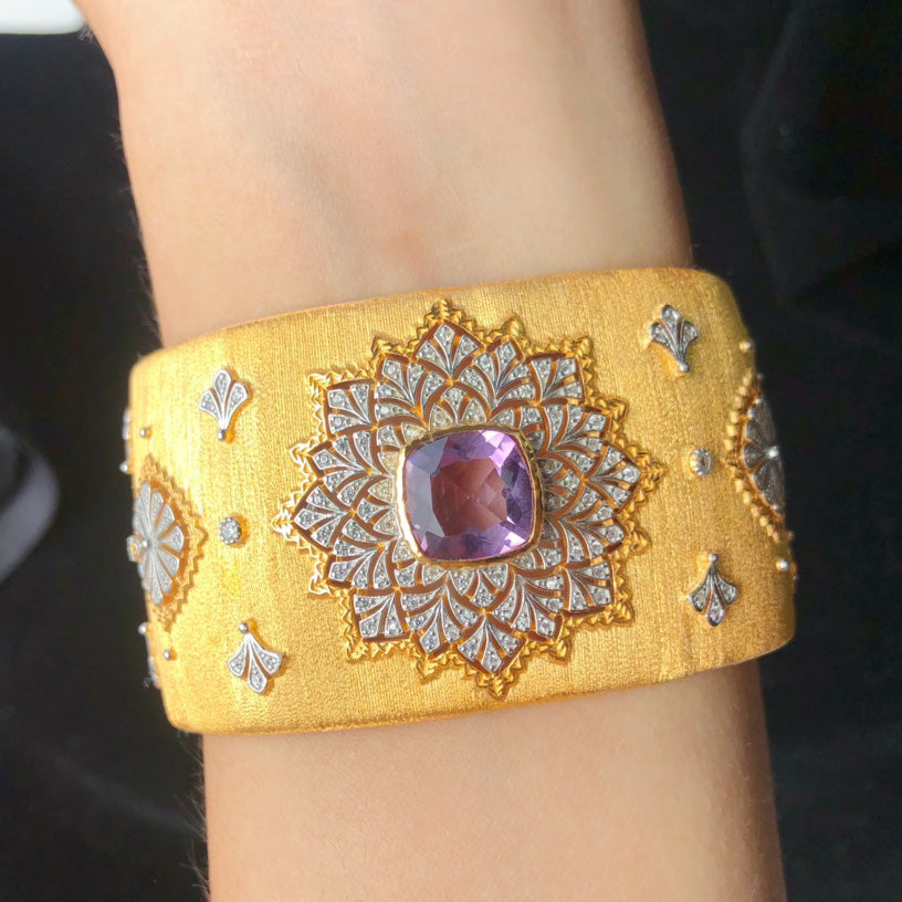 Natural Topaz Wide Bangle 6387