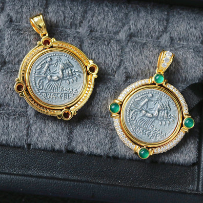 Pendentif Halo à pièce de monnaie rabattable 6388