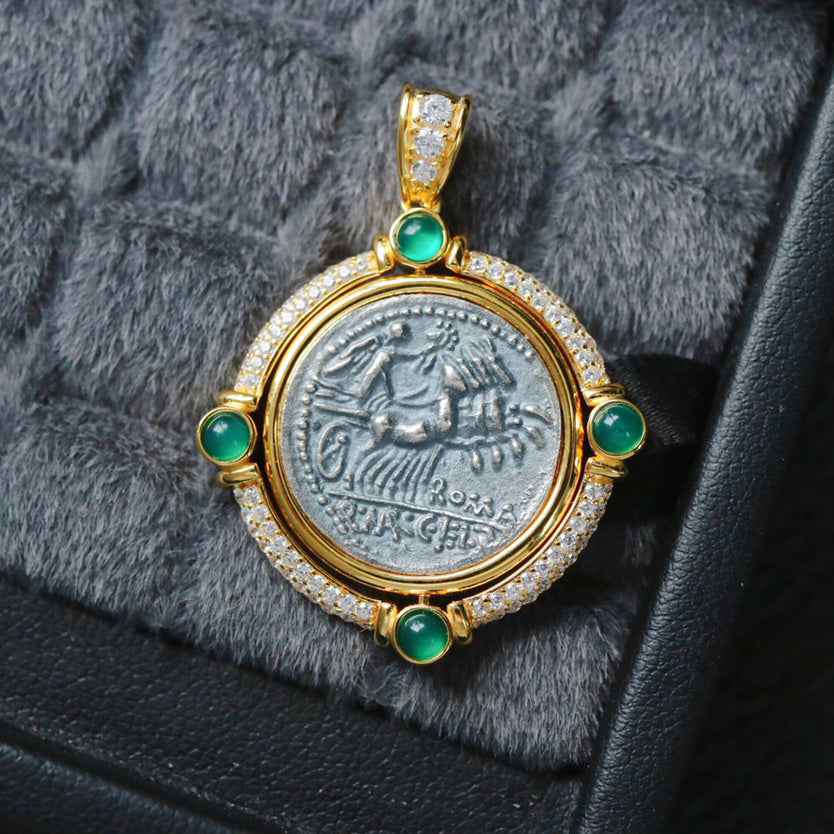 Pendentif Halo à pièce de monnaie rabattable 6388