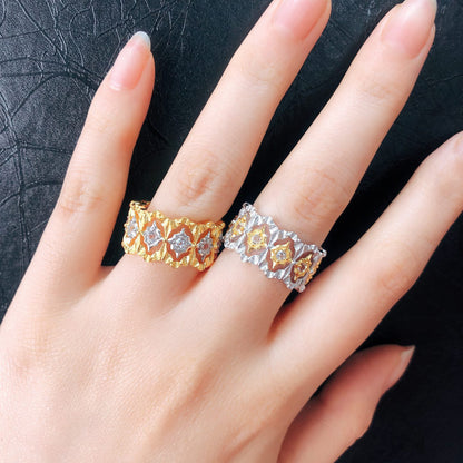 Starry Fretwork Ring 6389