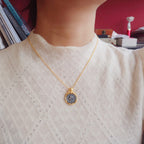 Lion Frame Roman Coin Pendant 6339