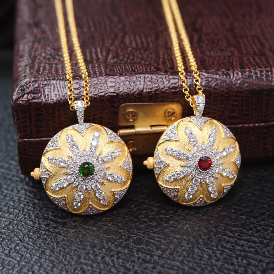 Silky Flower Locket Pendant 6401