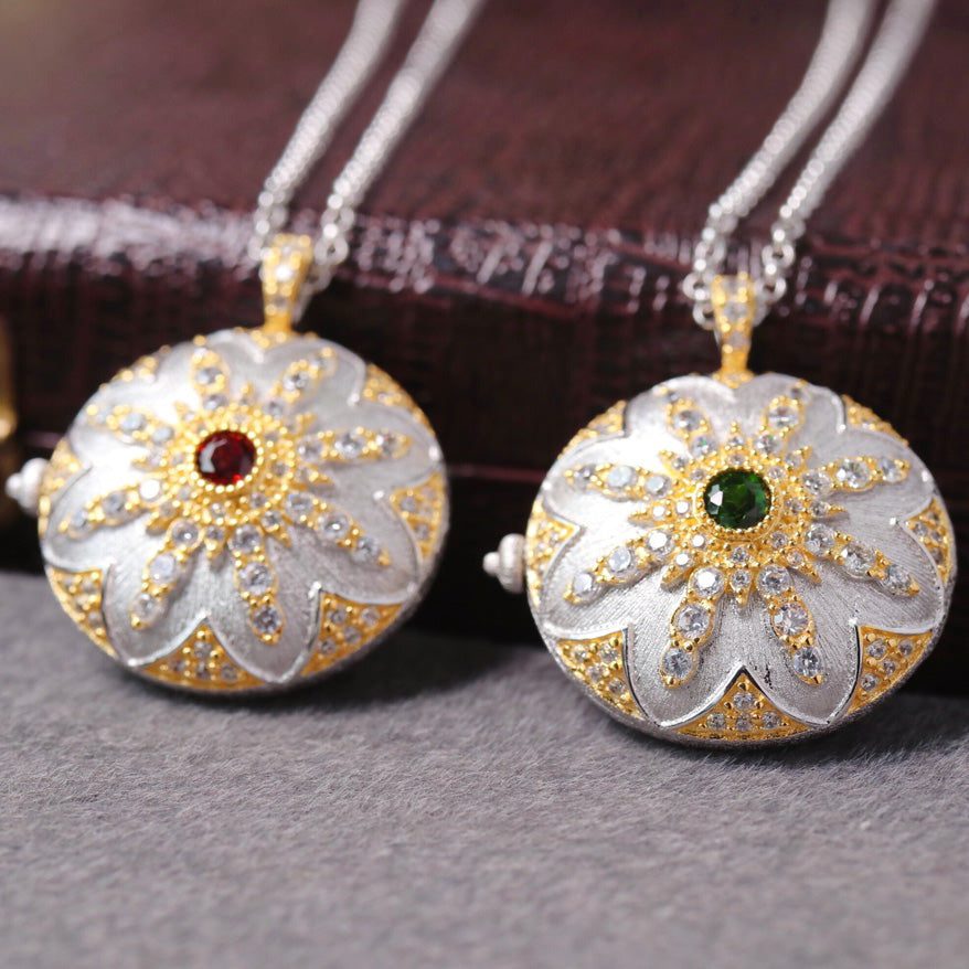 Silky Flower Locket Pendant 6401