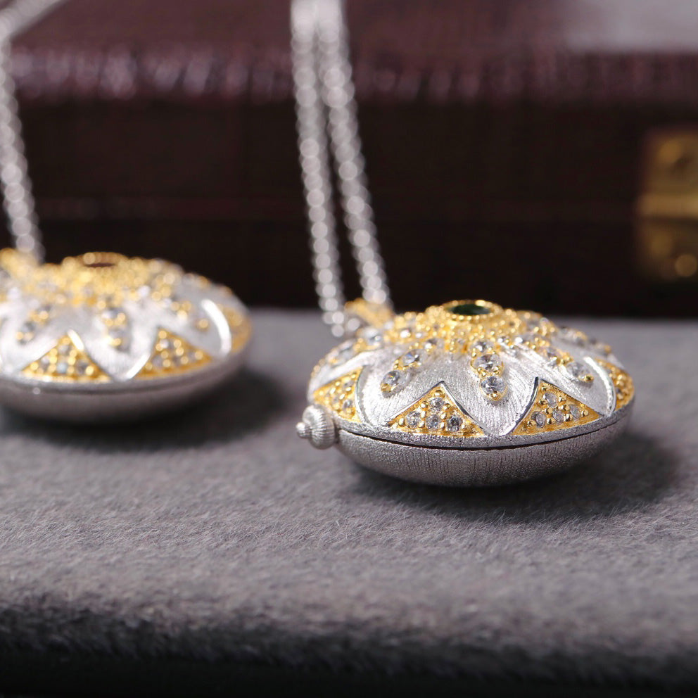 Silky Flower Locket Pendant 6401