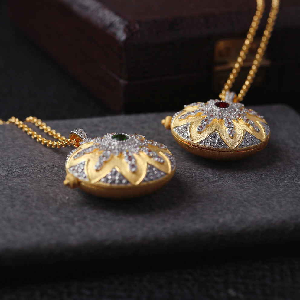 Silky Flower Locket Pendant 6401