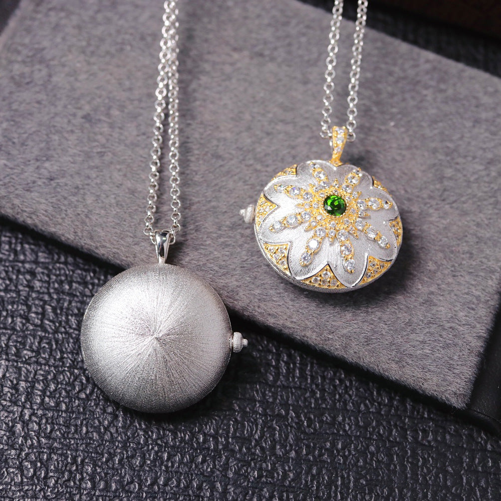 Silky Flower Locket Pendant 6401