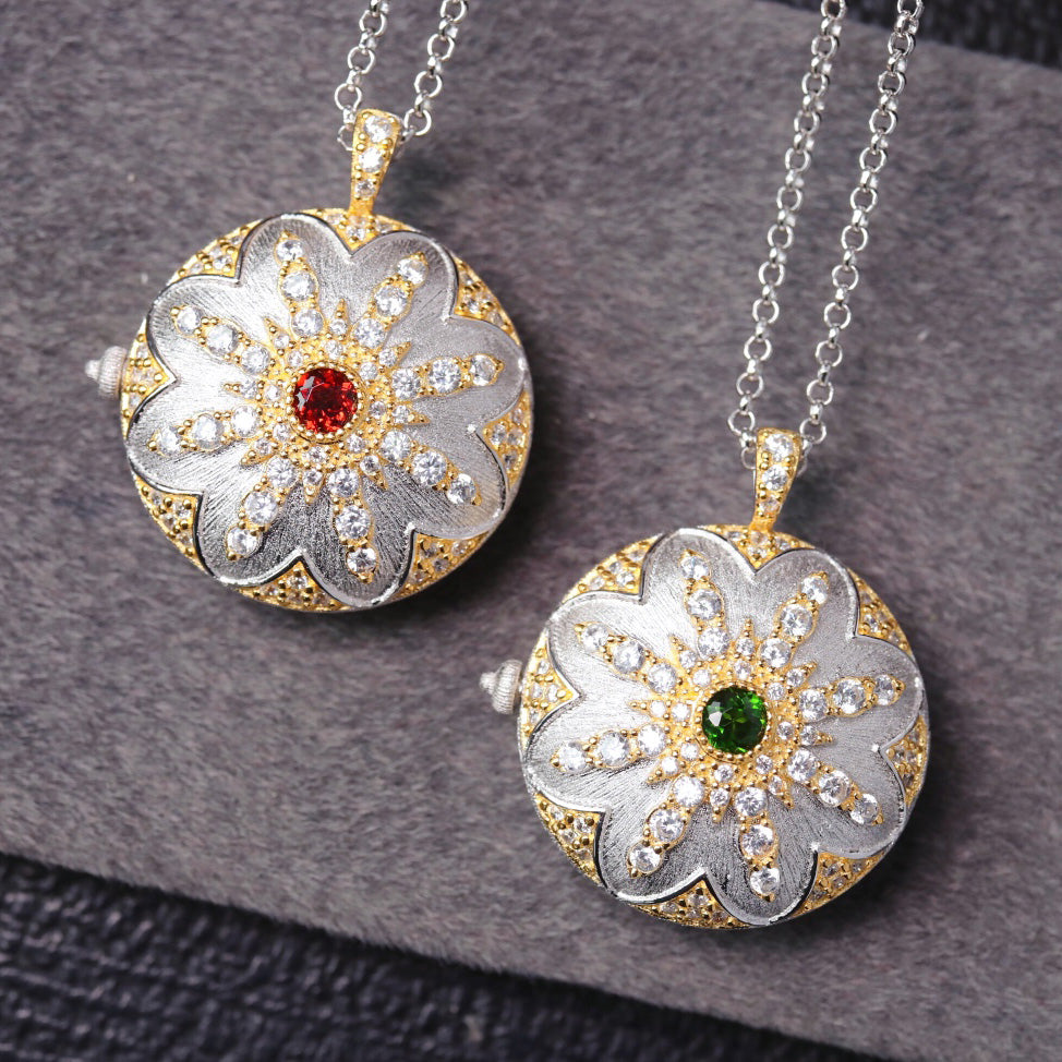Silky Flower Locket Pendant 6401