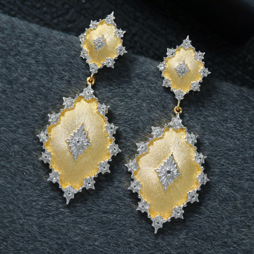 Starry Fretwork Earrings 6405