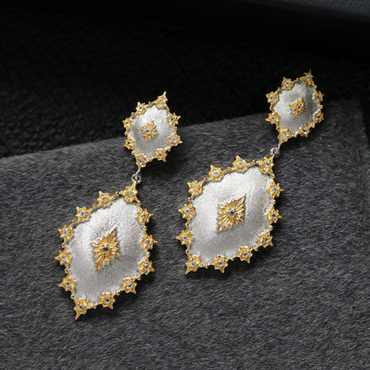 Starry Fretwork Earrings 6405