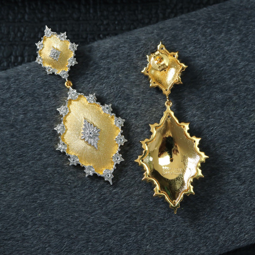 Starry Fretwork Earrings 6405