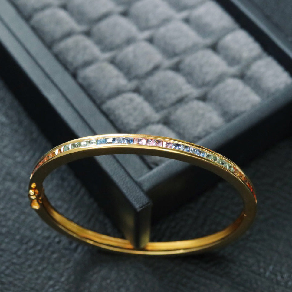 Natural Sapphire Rainbow Bangle 6413