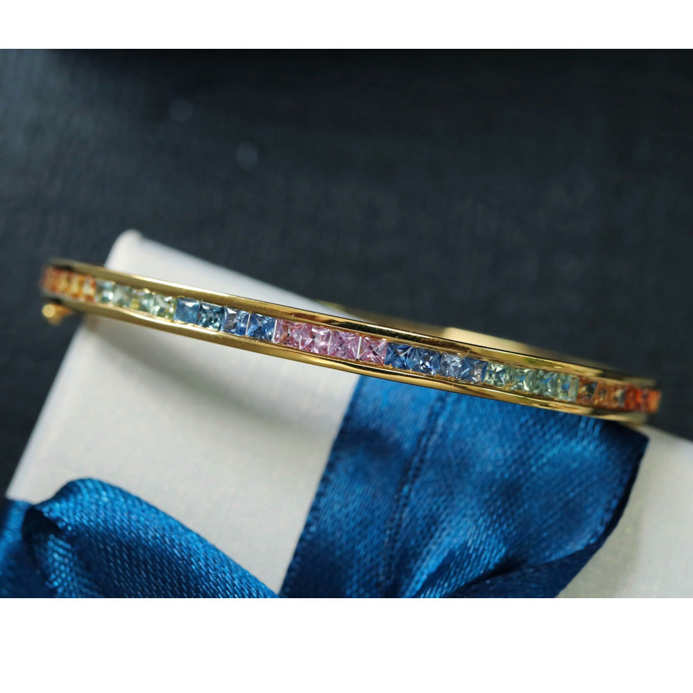 Natural Sapphire Rainbow Bangle 6413