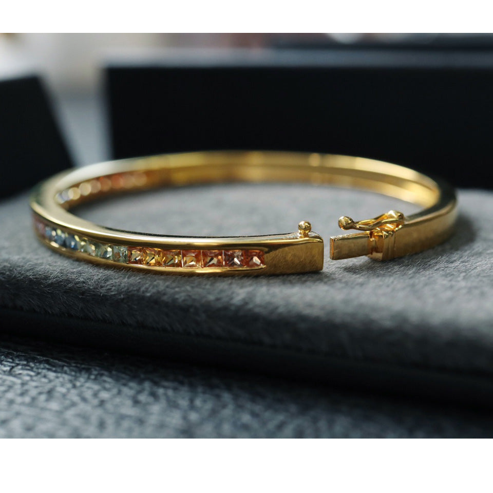 Natural Sapphire Rainbow Bangle 6413