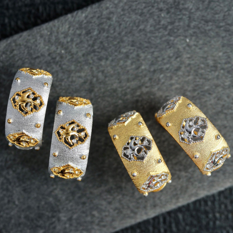 Silky Fretwork Swallow Earrings 6441