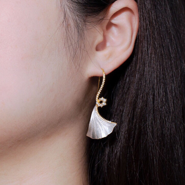 Silky Ginkgo Earrings 6442
