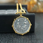 Greek Coin Octagon Necklace 6445
