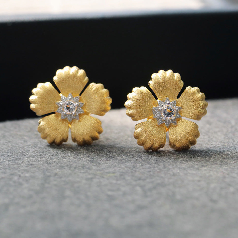 Silky Flower Earrings 6449