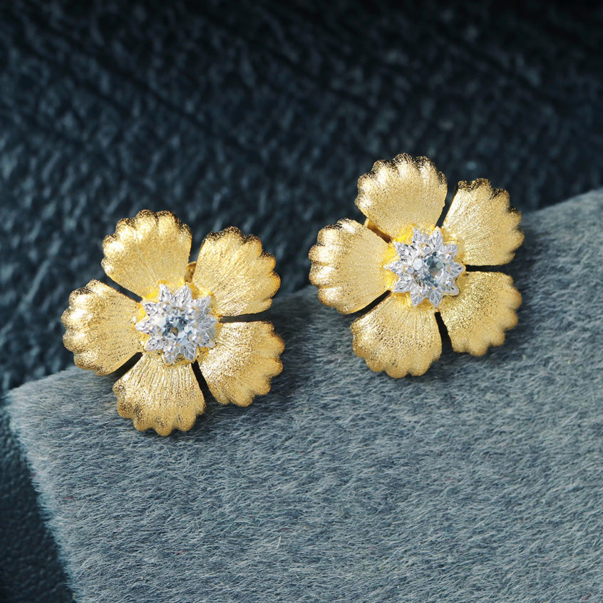 Silky Flower Earrings 6449