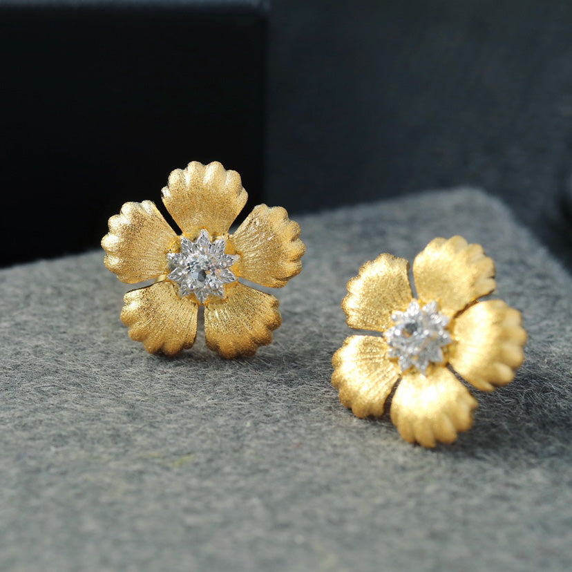 Silky Flower Earrings 6449