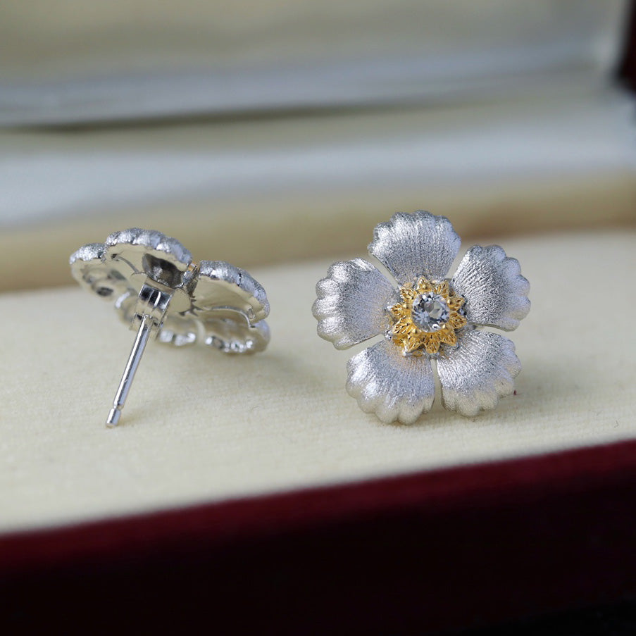 Silky Flower Earrings 6449