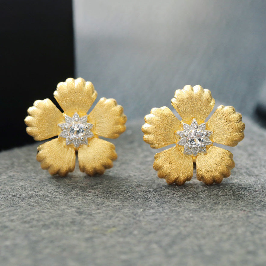 Silky Flower Earrings 6449