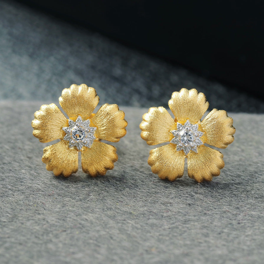 Silky Flower Earrings 6449