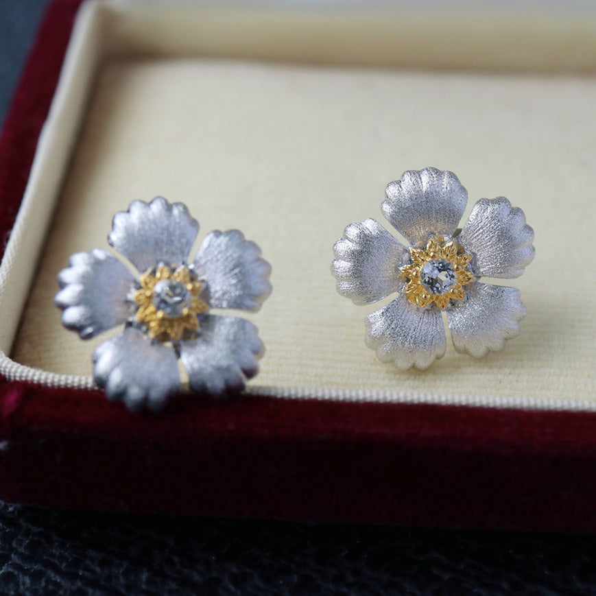 Silky Flower Earrings 6449