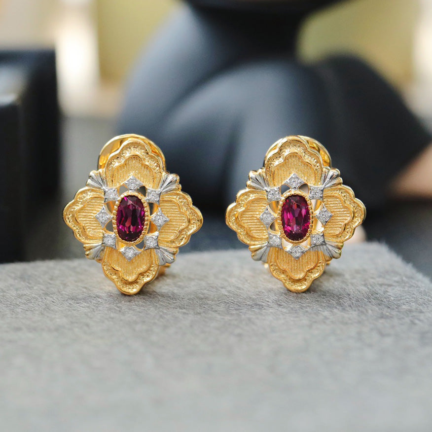 Fretwork Clover Earrings 6466