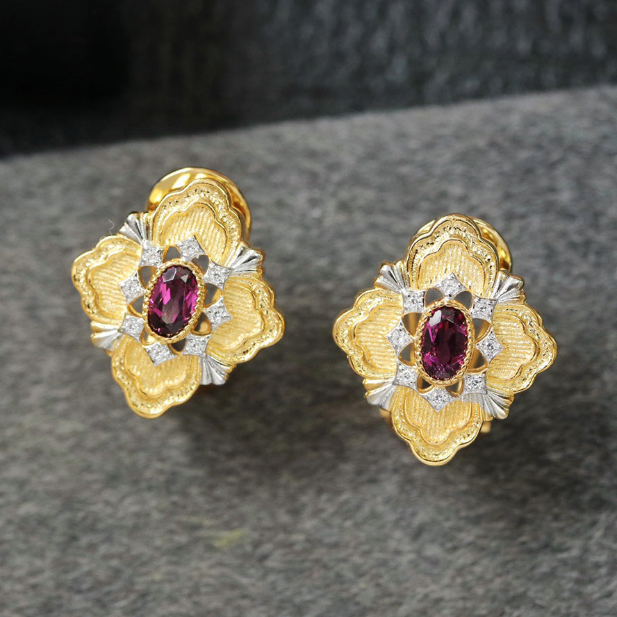 Fretwork Clover Earrings 6466