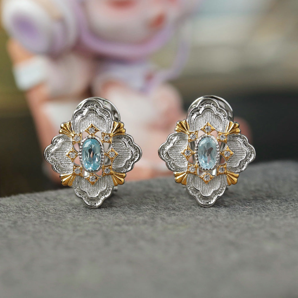 Fretwork Clover Earrings 6466