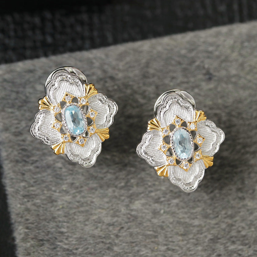 Fretwork Clover Earrings 6466