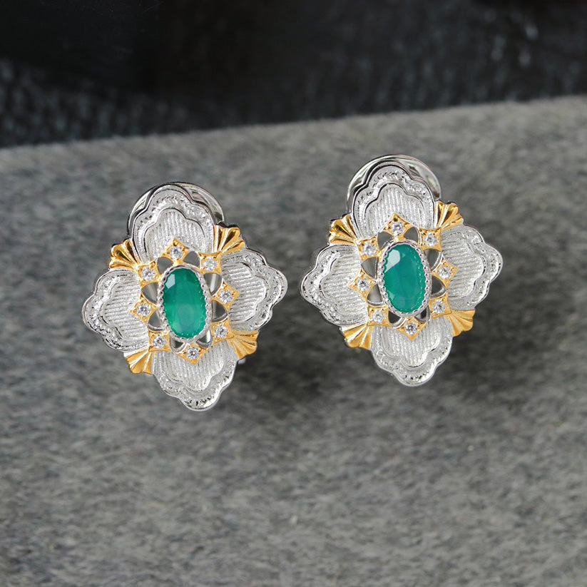 Fretwork Clover Earrings 6466