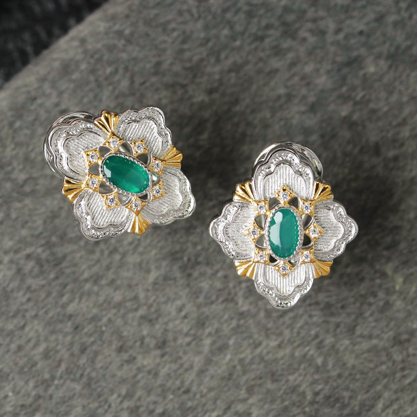 Fretwork Clover Earrings 6466