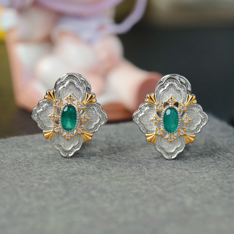 Fretwork Clover Earrings 6466